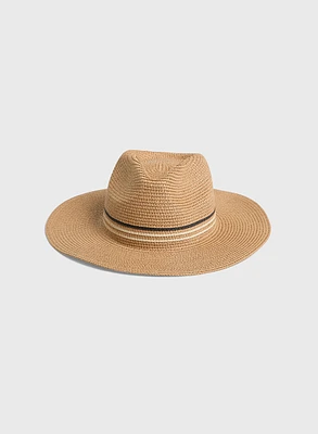 Striped Straw Panama Hat