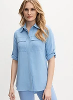 Utilitarian Button Up Blouse