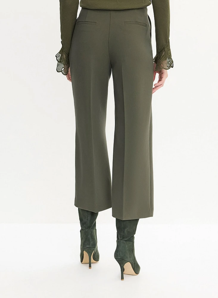 Belted Wide Leg Culotte Pants