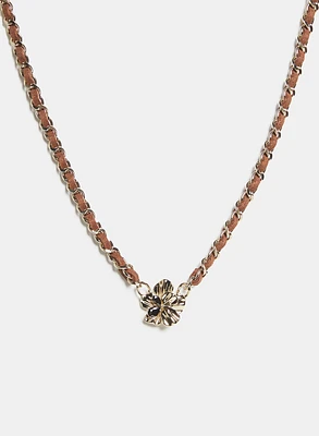 Vegan Leather Chain Necklace