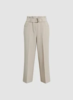 High-Rise Belted Pants