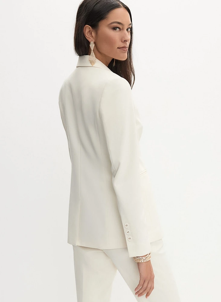 Satin Trim Tuxedo Jacket