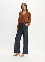 Wide Leg Cargo Jeans