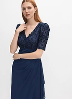 Embellished Soutache Embroidered Dress