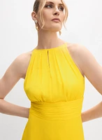Halter Neck Chiffon Dress