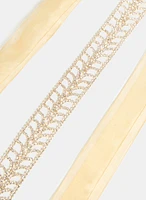 Crystal Front Organza Belt