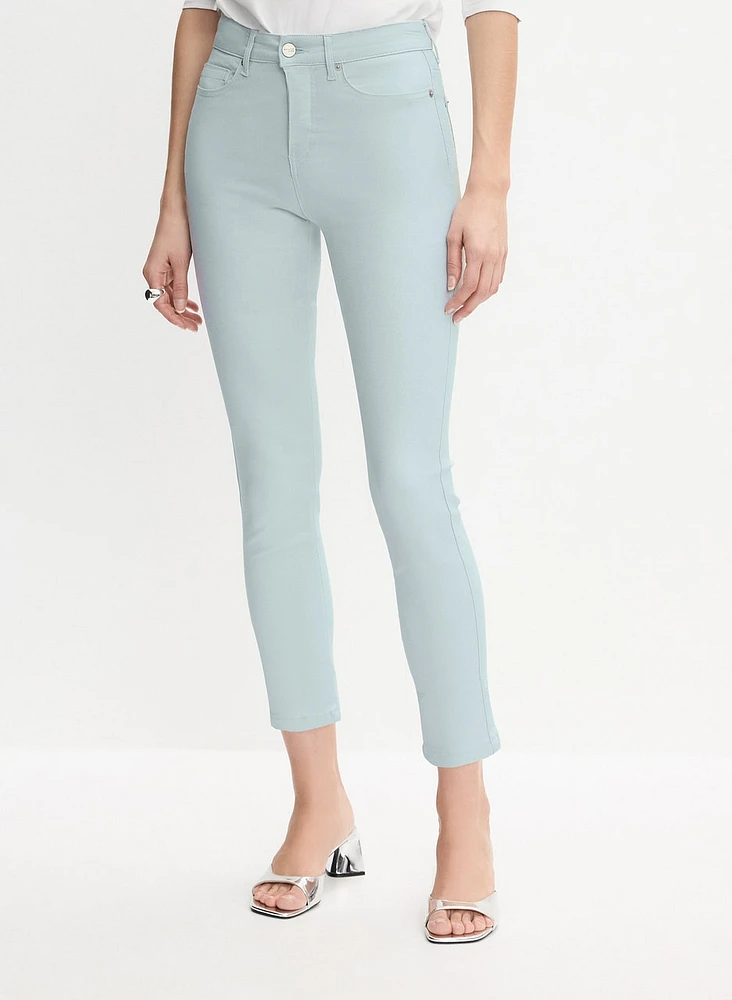 Slim-Leg Denim Capris