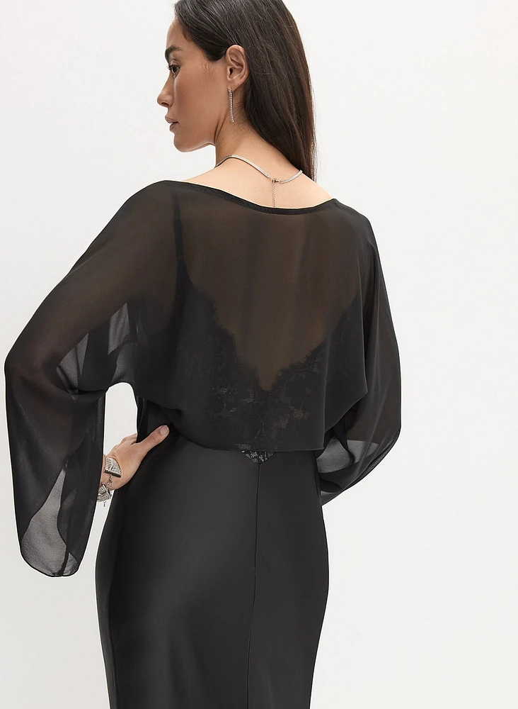 Long Sleeve Chiffon Bolero