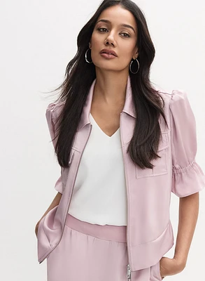 Veste à manches coude volants