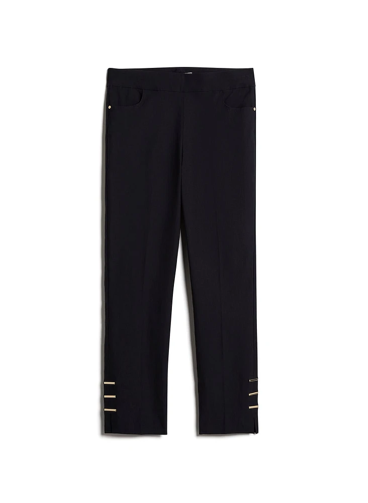 Slit Detail Pull-On Pants