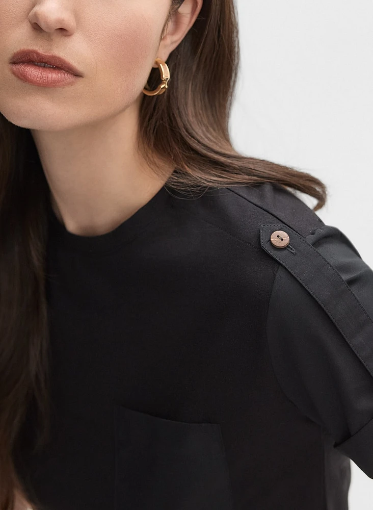 Satin Detail T-Shirt