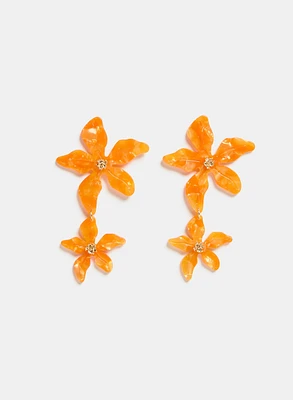 Boucles d'oreilles pendantes en fleurs