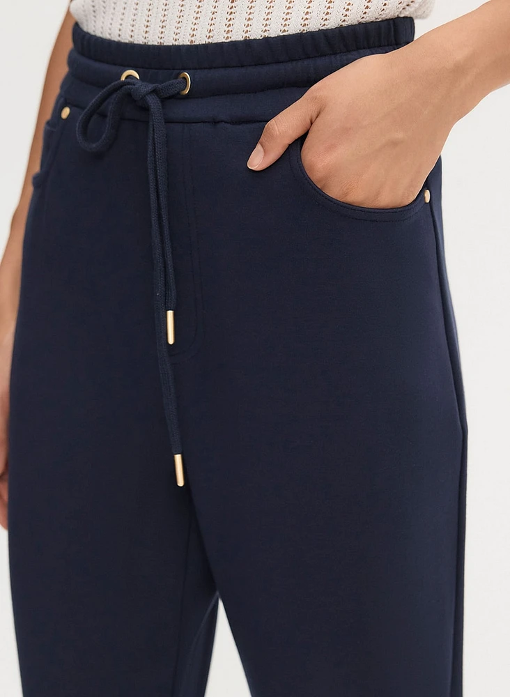 Drawstring Waist Pull-On Pants