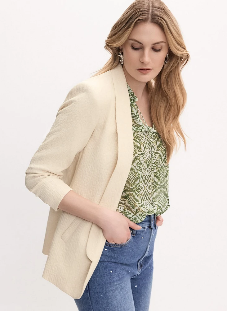 Lightweight Textured Blazer