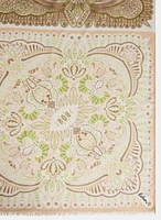 Foulard paisley à bordure effilochée