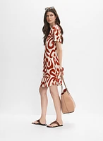 Abstract Print Short Dress
