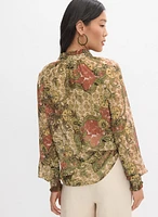 Blouse en chiffon à motif paisley