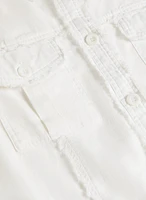 Frayed Linen-Blend Jacket