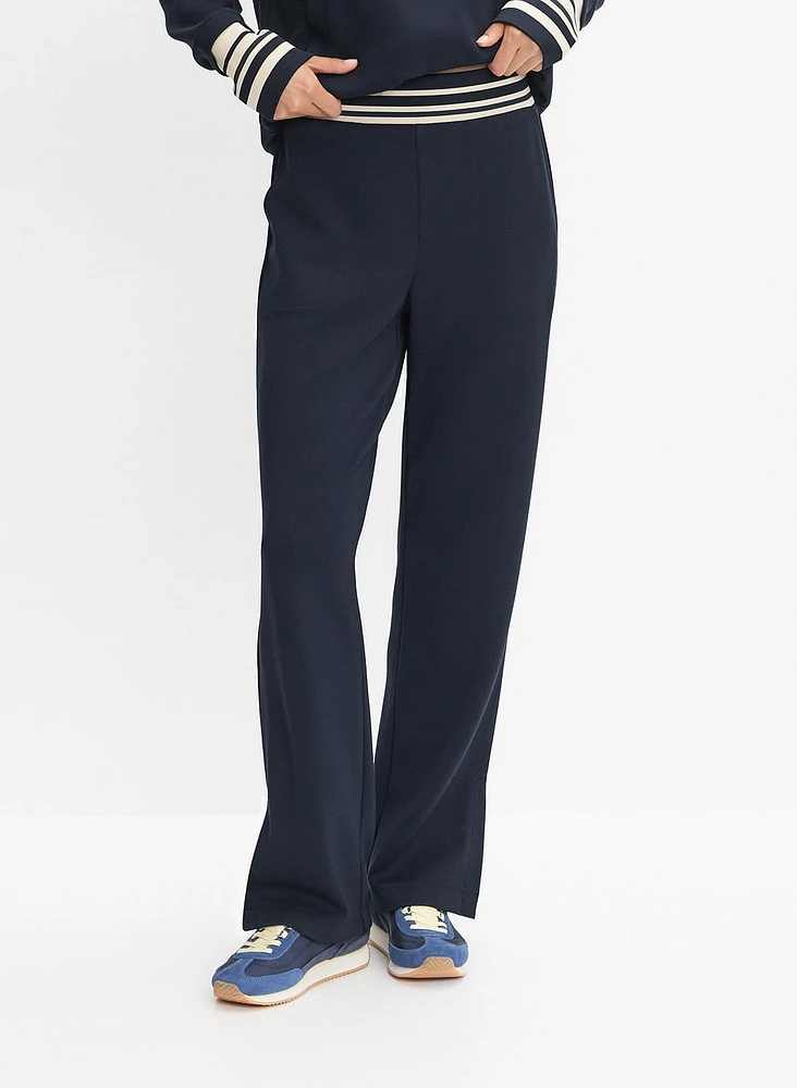 Striped Trim Knit Pants