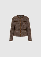 Button-Up Bouclé Jacket