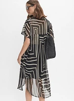 Joseph Ribkoff - Geometric Button-Down Blouse