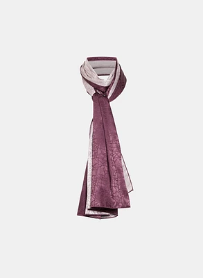 Foulard réversible à motif craquel