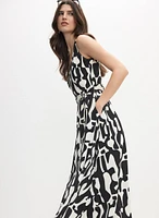 Geometric Print Midi Dress