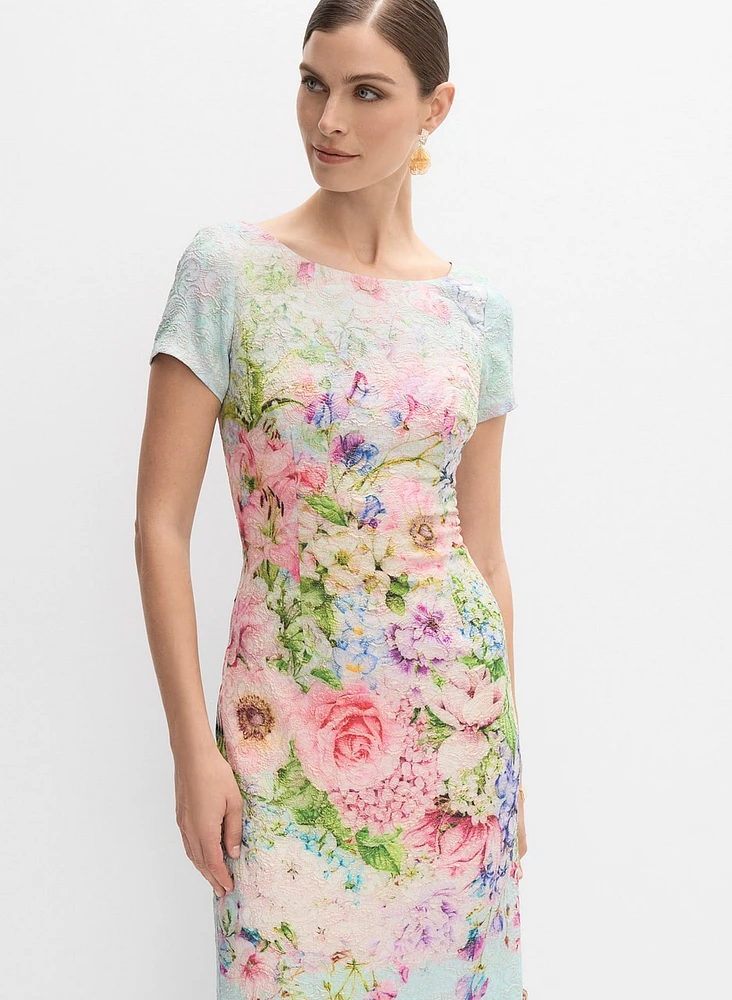 Adrianna Papell - Floral Placement Print Dress