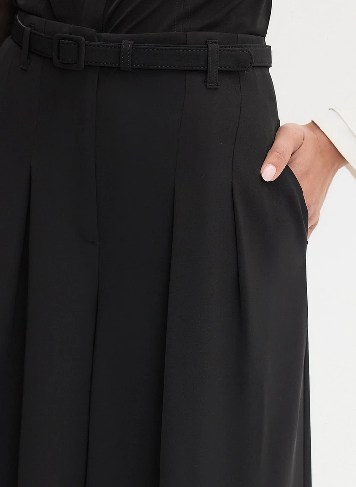 Pleated Wide-Leg Pants