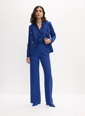 Double-Breasted Blazer & Wide-Leg Pants