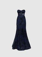 Sequined Lace Corset Dress