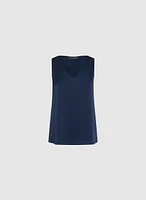 Essential V-Neck Satin Tank Top