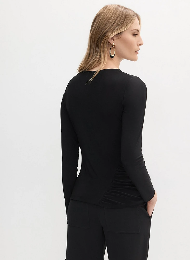 Asymmetric Tie-Neck Top