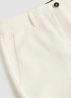 Pantalon droit longueur cheville à revers