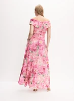 BA Nites - Floral Off-The-Shoulder Dress