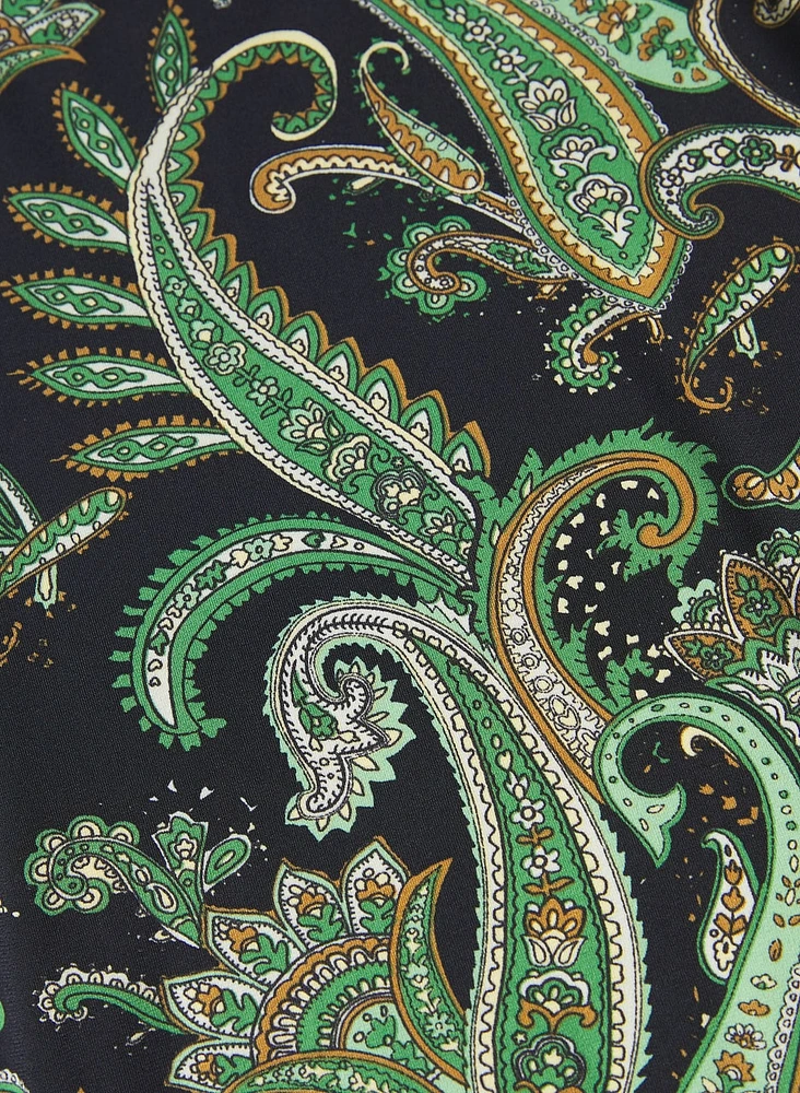 Paisley Wide-Leg Pants