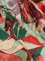 Blouse à manches bouffantes et motif géométrique