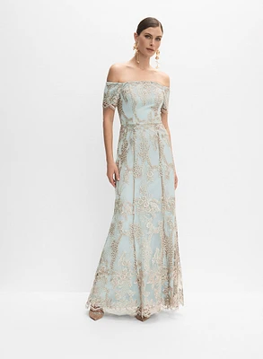 Lace Overlay Dress