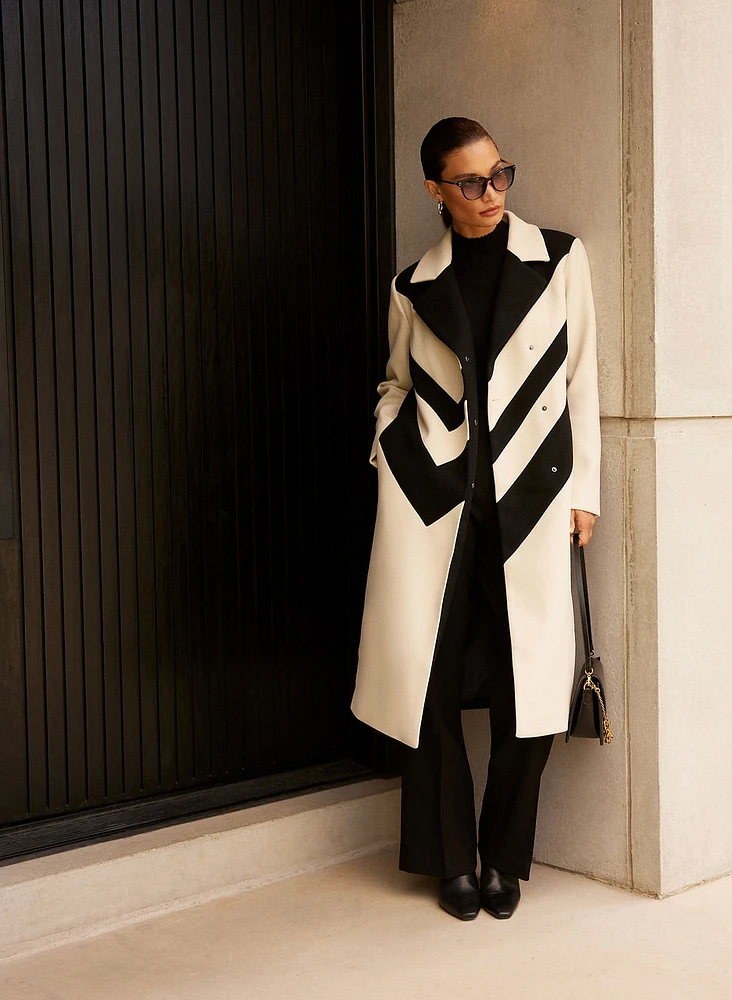 Chevron Front Coat