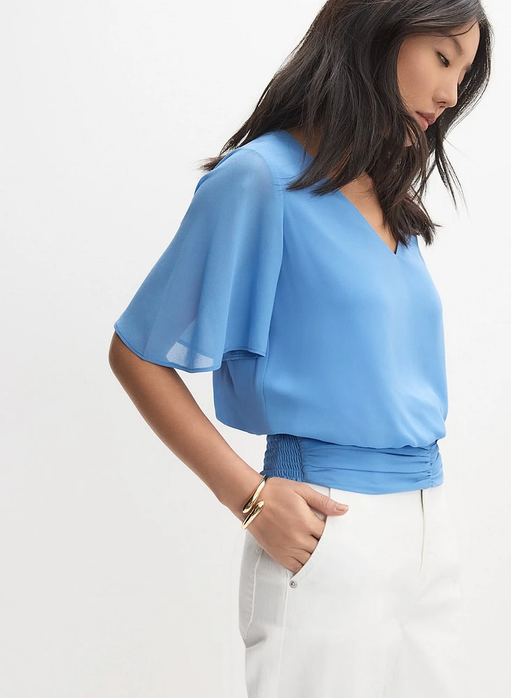 V-Neck Chiffon Blouse