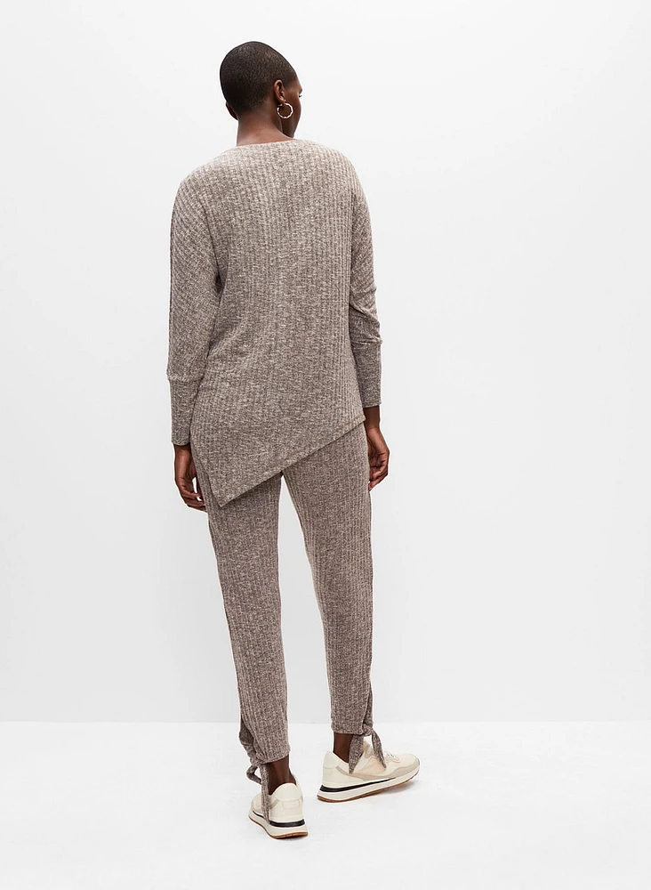 Melange Knit Pull-On Pants