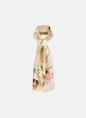 Foulard long à motif floral