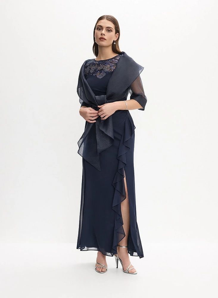 Oversized Tie Detail Bolero
