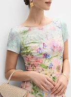 Adrianna Papell - Floral Placement Print Dress