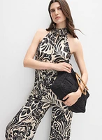 Sleeveless Floral Print Jumpsuit