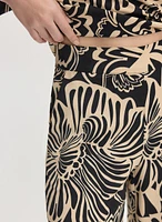 Graphic Floral Wide-Leg Pants