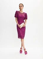 Lace Puff Sleeve Dress