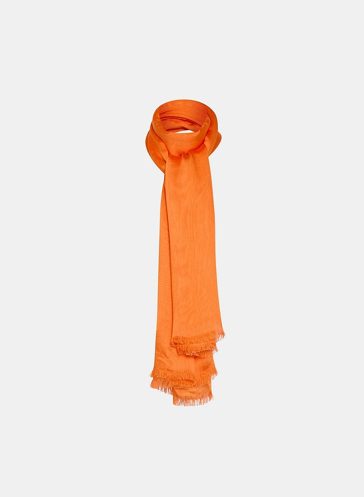 Foulard oblong à franges