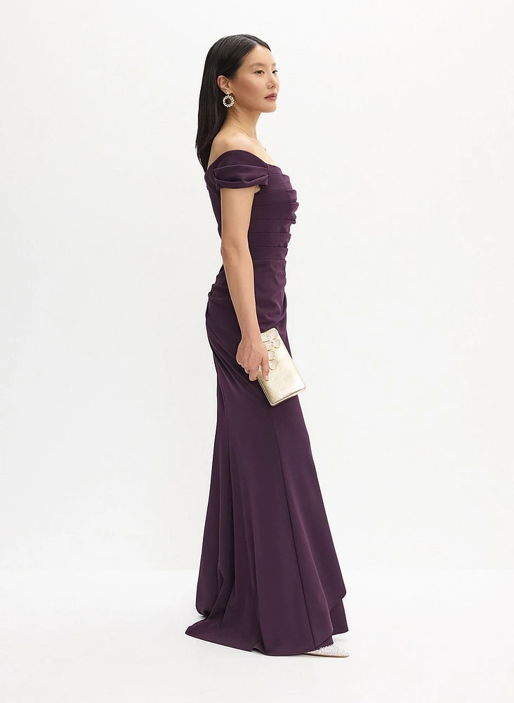 BA Nites - Pleated Bodice Evening Dress