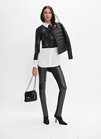 Puffer Jacket & Vegan Leather Pants